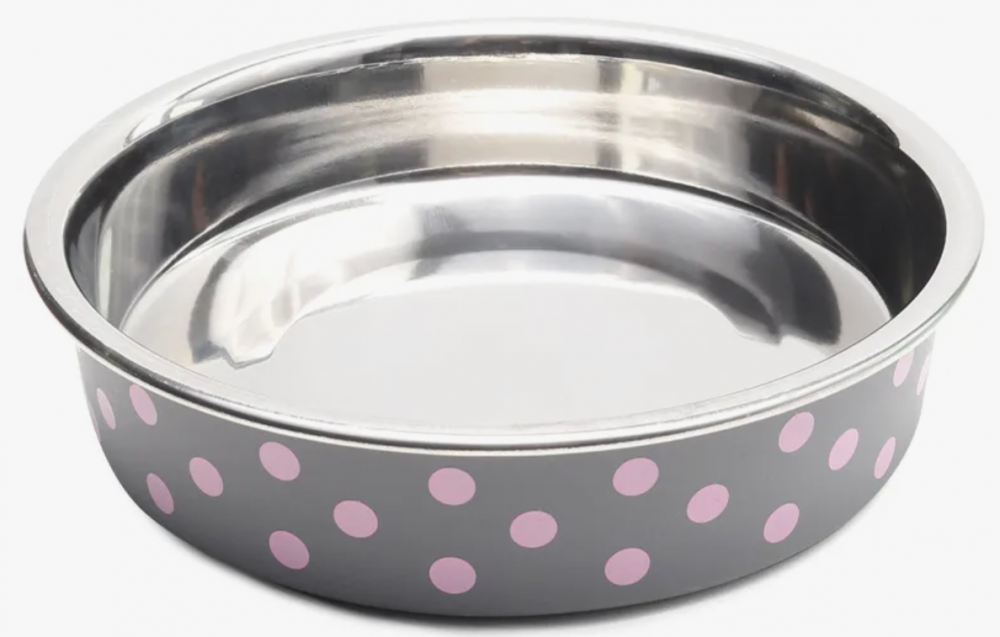 Миска Триол металлическая на резинке "Горошек", 0,15л