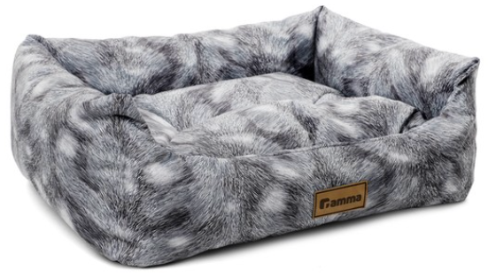 Лежанка для животных прямоугольная &laquo;Дымка&raquo; S, серая, 420*400*150мм