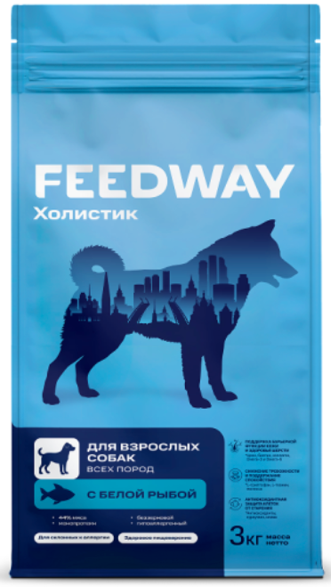 Корм Feedway Белая рыба монопротеиновый полнорационный для собак всех пород