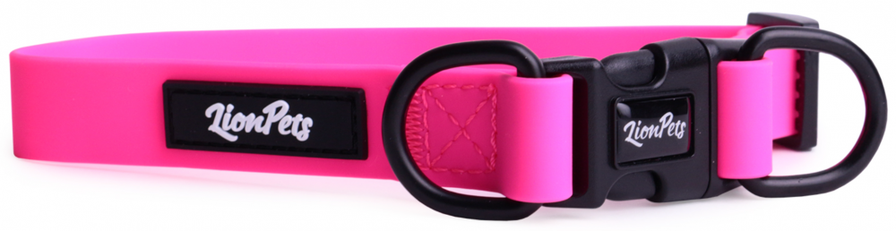 Ошейник из биотана LionPets с пластиковой пряжкой LPO-00530-5 (Розовый) (Размер L обхват шеи 33-55 см, ширина 2,0 см)