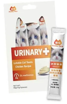 Лакомство пюре Paddy Time Urinary Health для кошек и котят  на основе Курицы, для профилактики и растворения образованиякамней в мочевом пузыре кошки 40 г