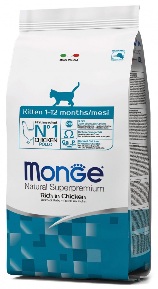Корм сухой Monge Cat  Kitten для котят с курицей