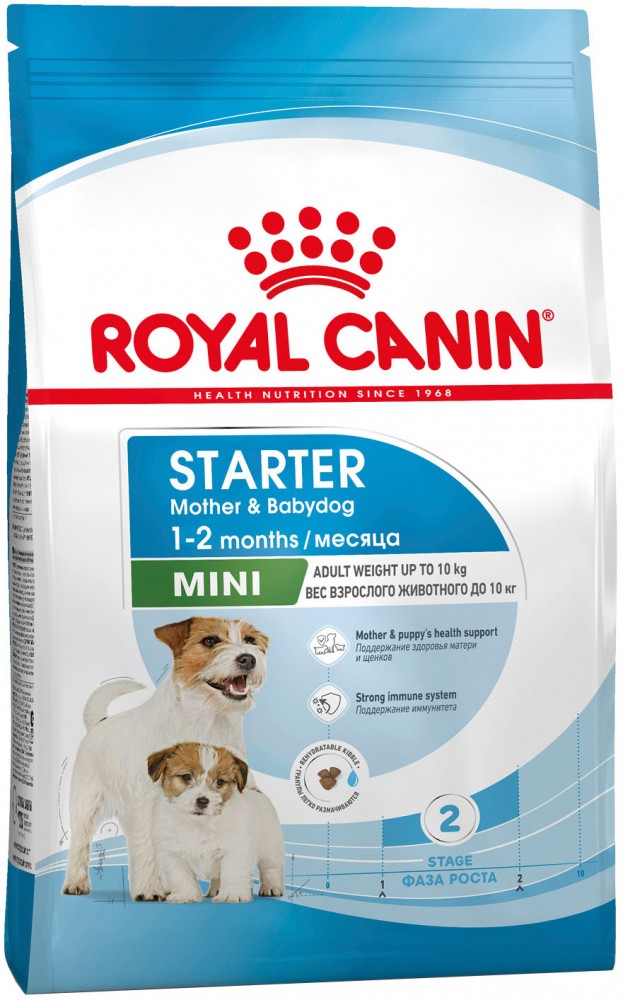 Корм Royal Canin Mini Starter Mother & Babydog для щенков малых пород, беременных и кормящих сук