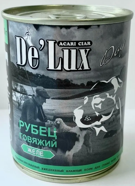 Консерва Acari ciar De Lux HUMAN GRADE Говядина для собак: ЖЕЛЕ 400 г