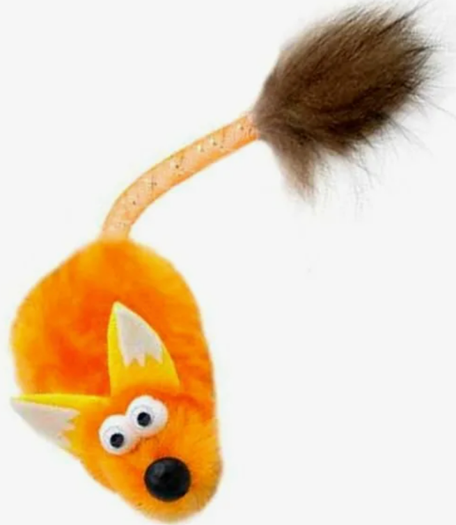 sh-07460 GoSi Игрушка для Кошек "Рыжий Лисенок, хвостик-пружинка"