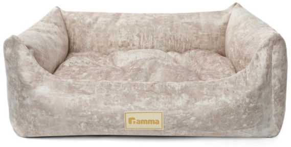 Лежанка для животных прямоугольная «Искра» M, бежевая, 520*450*170мм