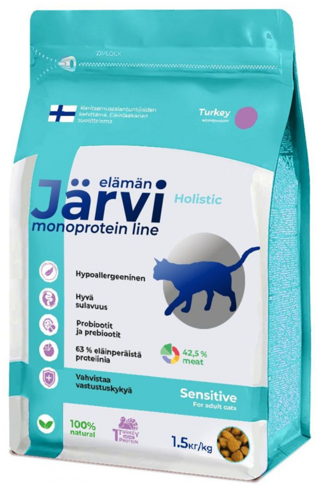 Корм Jarvi МОНО Сенсетив с Индейка для чувствительного ЖКТ для кошек 400 г