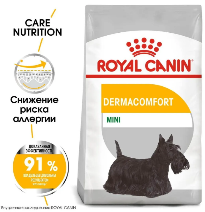 Корм Royal Canin Dermacomfort для малых пород с чувствительной кожей 1 кг
