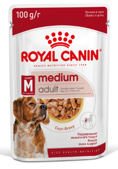 Влажный корм Medium Adult, в соусе, влажный корм для собак средних пород 100 г