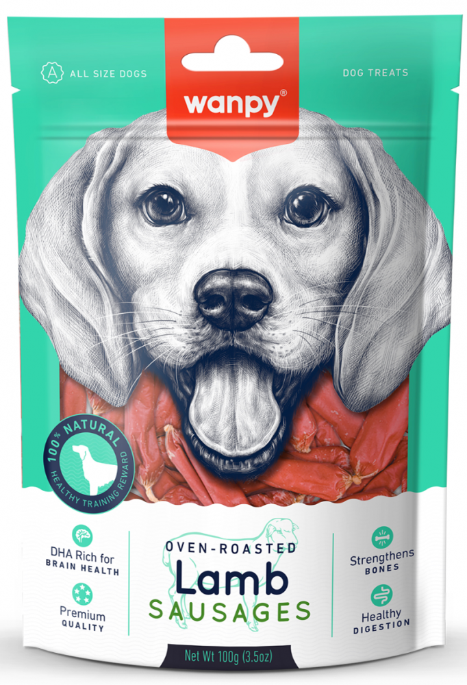 Wanpy Dog сосиски из мяса ягненка 100 г для собак