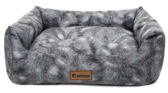 Лежанка для животных прямоугольная &laquo;Дымка&raquo; S, серая, 420*400*150мм