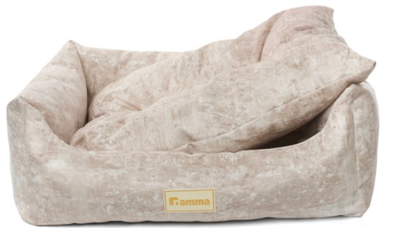 Лежанка для животных прямоугольная «Искра» M, бежевая, 520*450*170мм