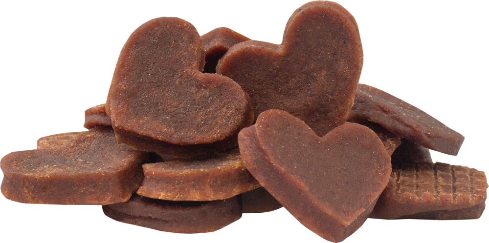 Лакомство Дер лак Сердечки из лосося с уткой 55 г для собак - Уход за шерстью