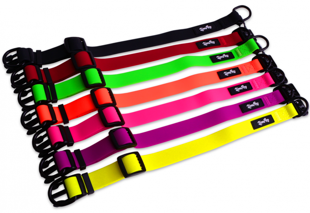 Ошейник из биотана LionPets с пластиковой пряжкой LPO-00530-4 (Оранжевый) (Размер L обхват шеи 33-55 см, ширина 2,0 см)