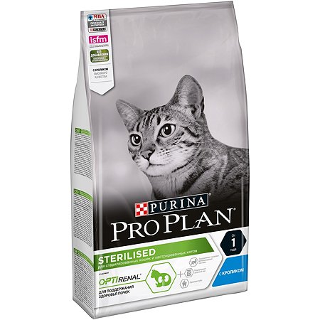 Корм Purina Pro Plan Sterilised при стерилизации и кастрации с кроликом для кошек 10 кг