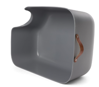 Туалет для кошек "Сканди"+совок серый, 550*390*225мм, серия HYGIENE