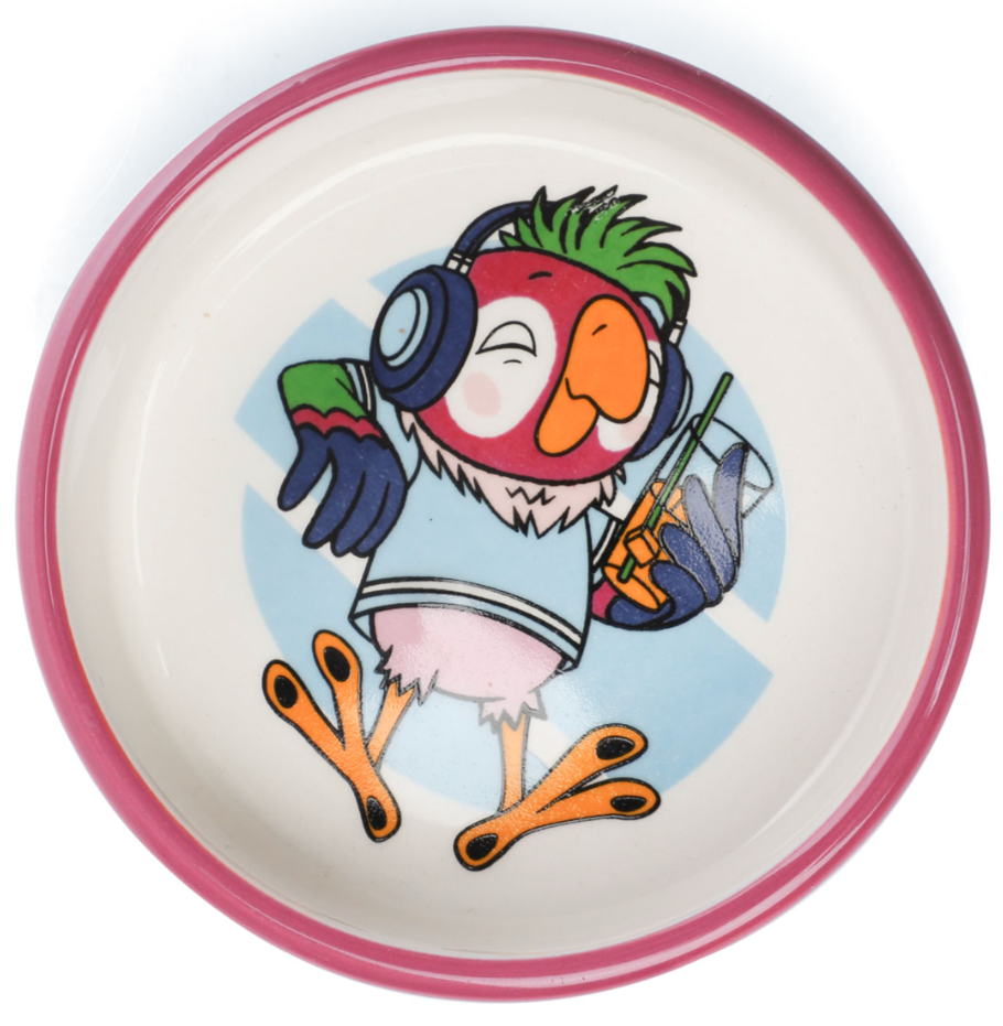 Triol СОЮЗМУЛЬТФИЛЬМ Миска для мелких животных керамическая &quot;Попугай на чиле&quot;, 100 г