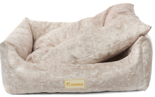 Лежанка для животных прямоугольная «Искра» S, бежевая, 420*400*150мм
