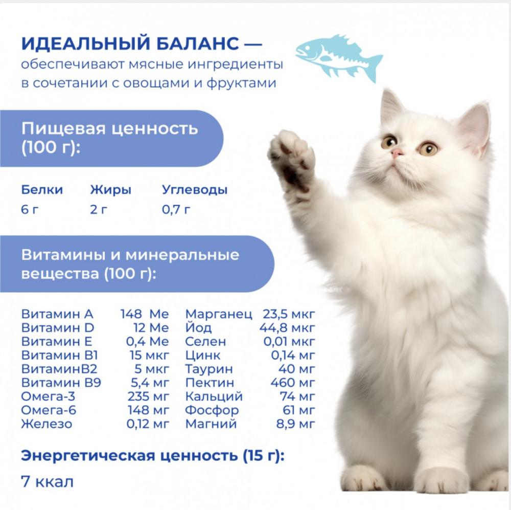 Лакмство крем-суп Jarvi Треска для кошек и котят 15 г